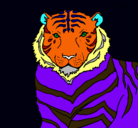 Dibujo Tigre pintado por supersergi