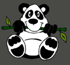 Dibujo Oso panda pintado por charito