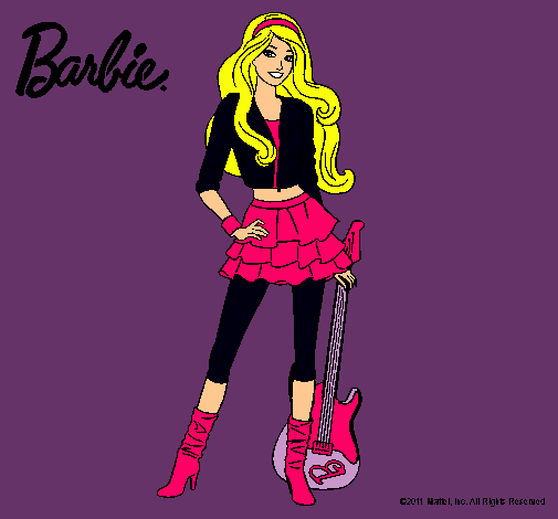 Dibujo Barbie rockera pintado por Dalia10