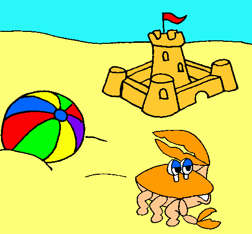 Dibujo Playa 2 pintado por DANNAVALE