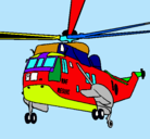 Dibujo Helicóptero al rescate pintado por martin1