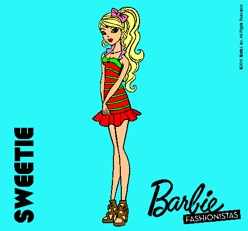 Dibujo Barbie Fashionista 6 pintado por LUCYITA