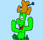 Dibujo Cactus con sombrero pintado por agustin11