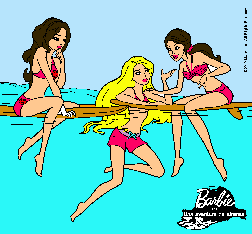 Dibujo Barbie y sus amigas pintado por marisol00