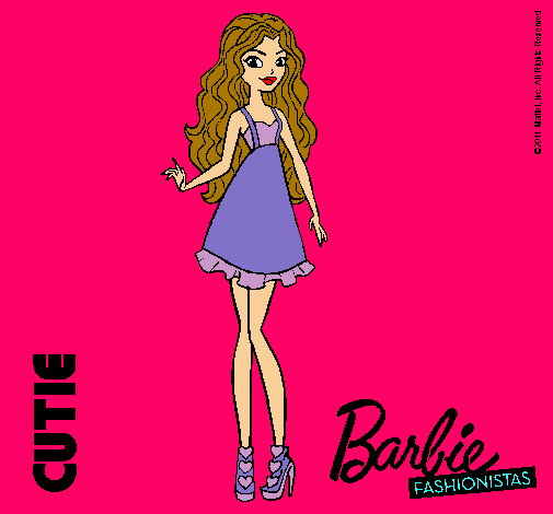 Dibujo Barbie Fashionista 3 pintado por lupita222