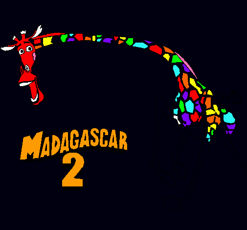 Dibujo Madagascar 2 Melman 2 pintado por blusa
