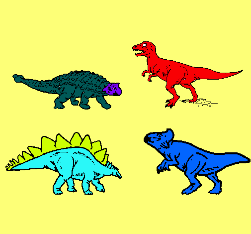 Dibujo Dinosaurios de tierra pintado por kampanyta