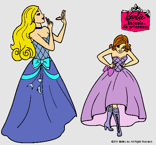 Dibujo De Barbie En Clase De Protocolo Pintado Por Lichi En Dibujos Net