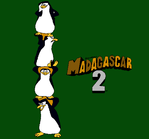 Dibujo Madagascar 2 Pingüinos pintado por arcoiris03