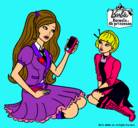 Dibujo Barbie con el teléfono móvil pintado por kothe_r