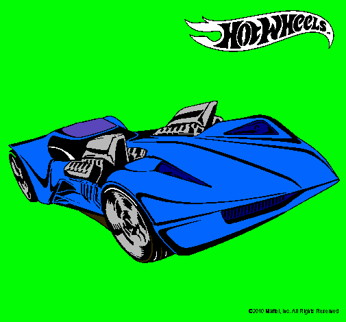 Dibujo Hot Wheels 4 pintado por iridia