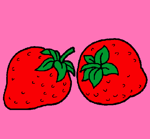 Dibujo fresas pintado por princess_p