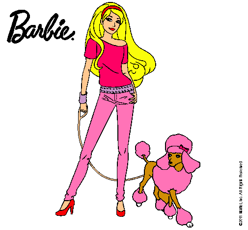 Dibujo Barbie con look moderno pintado por SuperKika