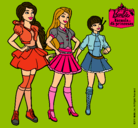 Dibujo Barbie y sus compañeros de equipo pintado por terenoa2