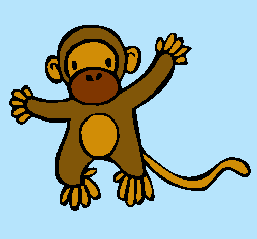 Dibujo Mono pintado por abii
