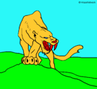 Dibujo Tigre con afilados colmillos pintado por KN-LK