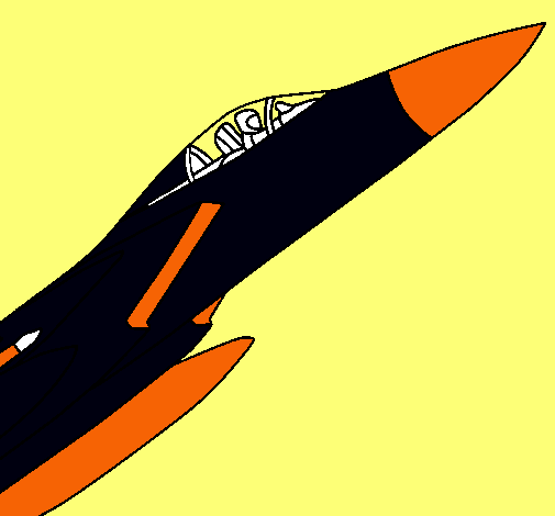 Dibujo Avión de caza pintado por ameth