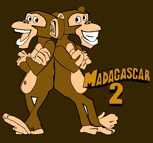 Dibujo Madagascar 2 Manson y Phil 2 pintado por arcoiris03