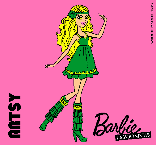 Dibujo Barbie Fashionista 1 pintado por amalia