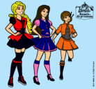 Dibujo Barbie y sus compañeros de equipo pintado por Fernandyta