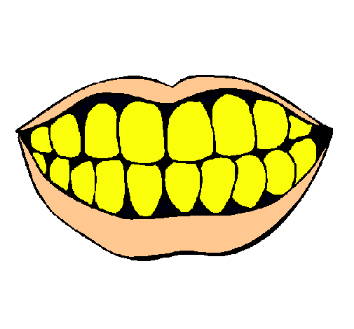Dibujo Boca y dientes pintado por berner
