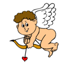Dibujo Cupido pintado por oliymeli