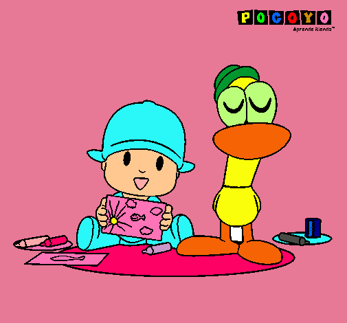 Dibujo Pocoyó y Pato pintado por Roser123