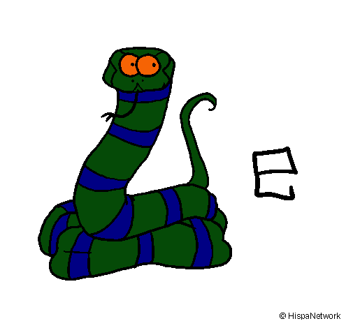 Dibujo Serpiente pintado por matias12