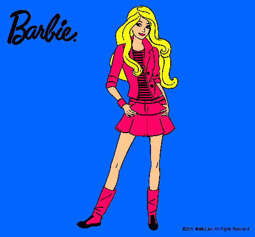 Dibujo Barbie juvenil pintado por amalia