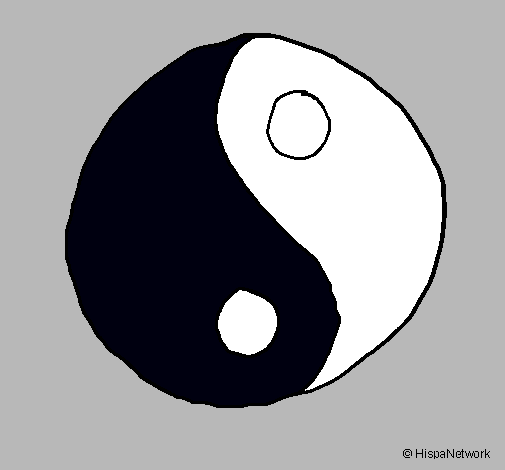 Dibujo Yin yang pintado por camilourde