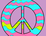 Dibujo Símbolo de la paz pintado por aigua