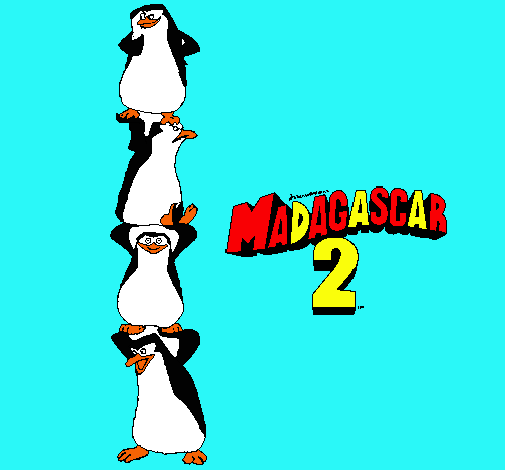 Dibujo Madagascar 2 Pingüinos pintado por peque1mola