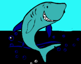 Dibujo Tiburón pintado por rey55