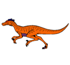 Dibujo Velociraptor pintado por edison