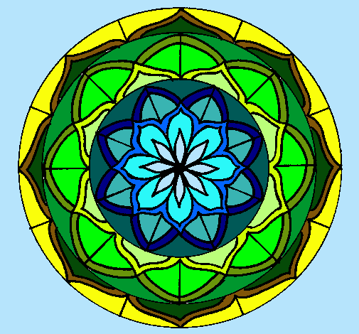 Dibujo Mandala 6 pintado por adriben