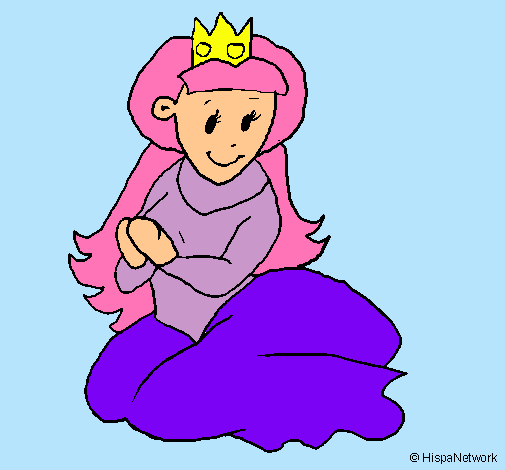 Dibujo Princesa sentada pintado por Dianavan