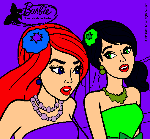 Dibujo Barbie y su amiga pintado por Miilaagroo