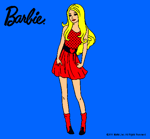 Dibujo Barbie veraniega pintado por amalia