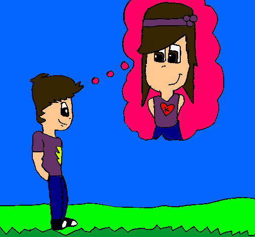 Dibujo Pareja de enamorados 5 pintado por monikkaa