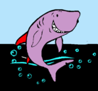Dibujo Tiburón pintado por pelosinpata
