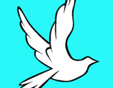 Dibujo Paloma de la paz al vuelo pintado por lupais