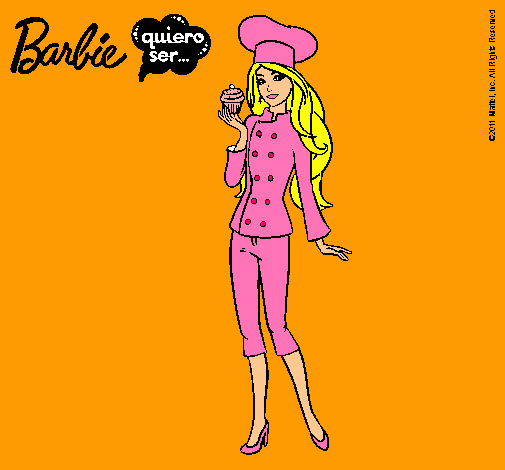 Dibujo Barbie de chef pintado por  luzmaria