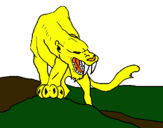 Dibujo Tigre con afilados colmillos pintado por MAYE