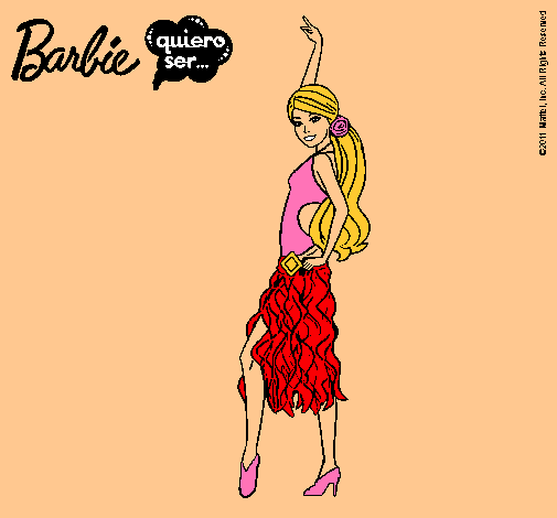 Dibujo Barbie flamenca pintado por YIREH