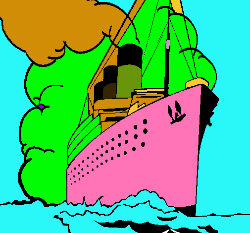 Dibujo Barco de vapor pintado por Lolo130306
