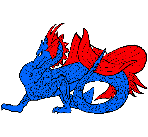 Dibujo Dragón de mar pintado por ameth