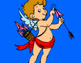 Dibujo Cupido pintado por jump