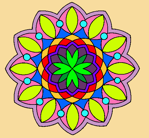 Dibujo Mandala 3 pintado por oscar1