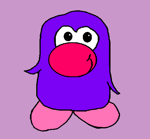 Dibujo Pingüino 2 pintado por linditha