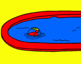 Dibujo Pelota en la piscina pintado por 455881255515